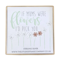 Rose Gold Vermeil Quote Earrings – If Mums Were Flowers, Id Pick You - She’s your pick of the bunch so say it with flowers – our stunning rose gold flower earrings of course!
Your Mum is the sweetest flower in the meadow and our beautiful rose gold vermeil gift earrings are the perfect way to let her know she’s blooming lovely! These pretty flower studs make an unbe-leaf-ably sweet keepsake gift with the heartfelt message; If Mums Were Flowers, I’d Pick You.
Dainty rose gold vermeil flower earrings with cut out petal design and butterfly back fastening. These pretty studs measure 7x6mm across the front of the flower, perfect for all ages.
Our rose gold vermeil jewellery is made with genuine .925 sterling silver which has been expertly plated with a rose gold layer.
Presented on a beautiful quote card designed to fit perfectly into our TLKC gift boxes – the best things really do come in small packages!
Our gift boxes are made from lovely textured card with silver foiling details, your loved ones will truly cherish such a perfect keepsake gif